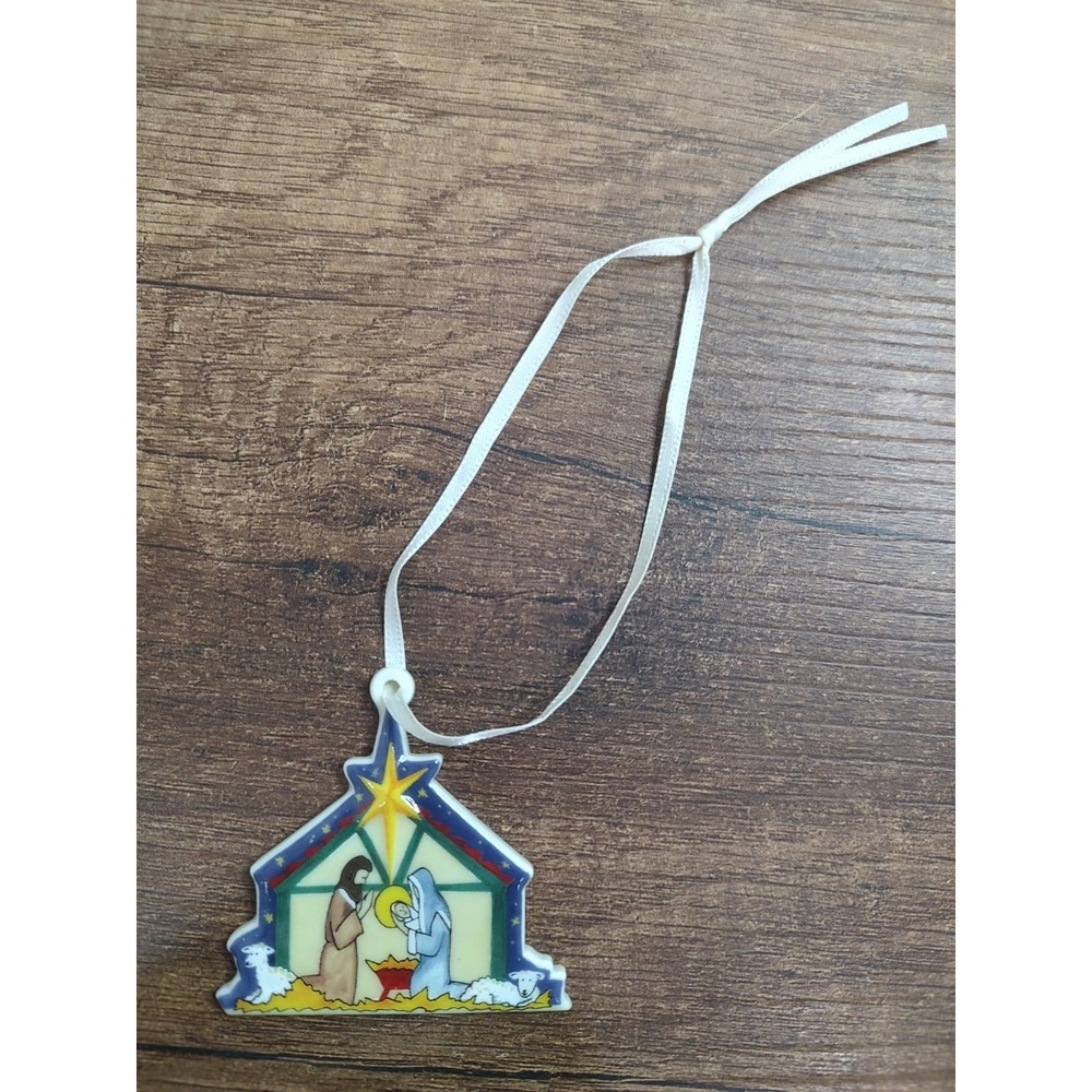 Longaberger Navity Basket Accessory Ribbon Tie On Ceramic Ornament Vtg Z34
